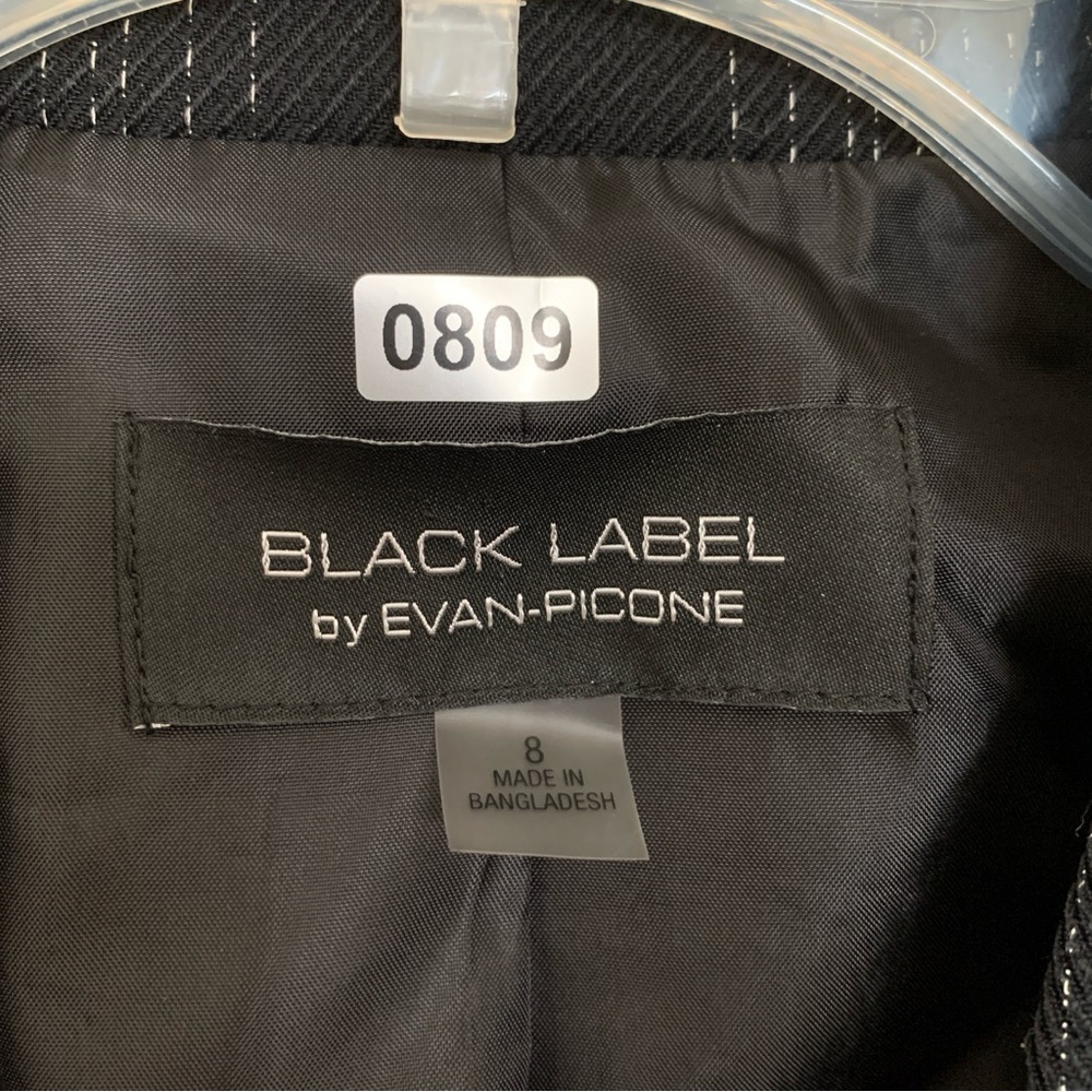 Black Label by Evan-Picone Blazer Jacket Women's Long Sleeve Button Black Size 8 - Picture 3 of 16